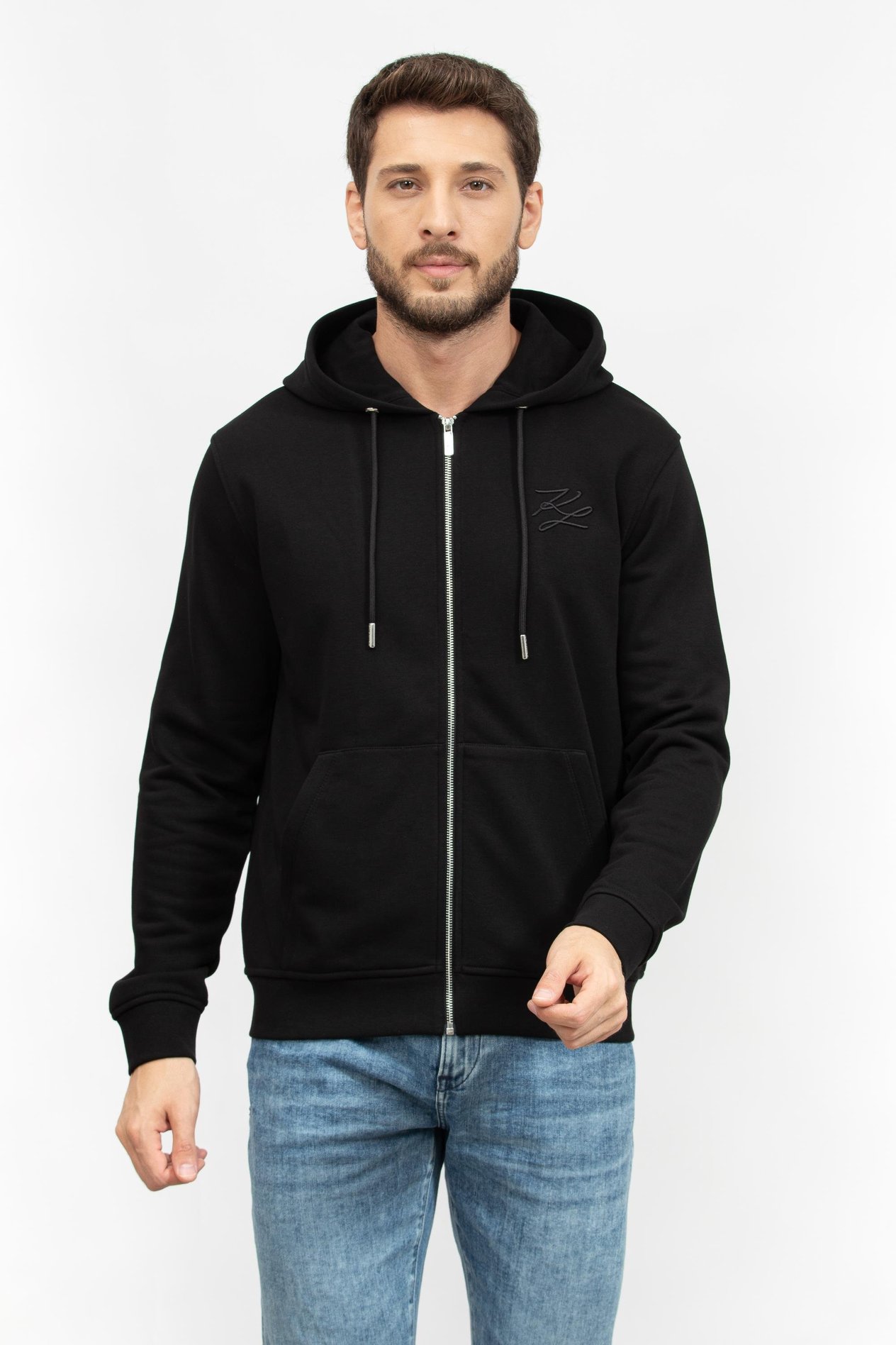 Karl Lagerfeld Erkek Fermuarlı Sweatshirt