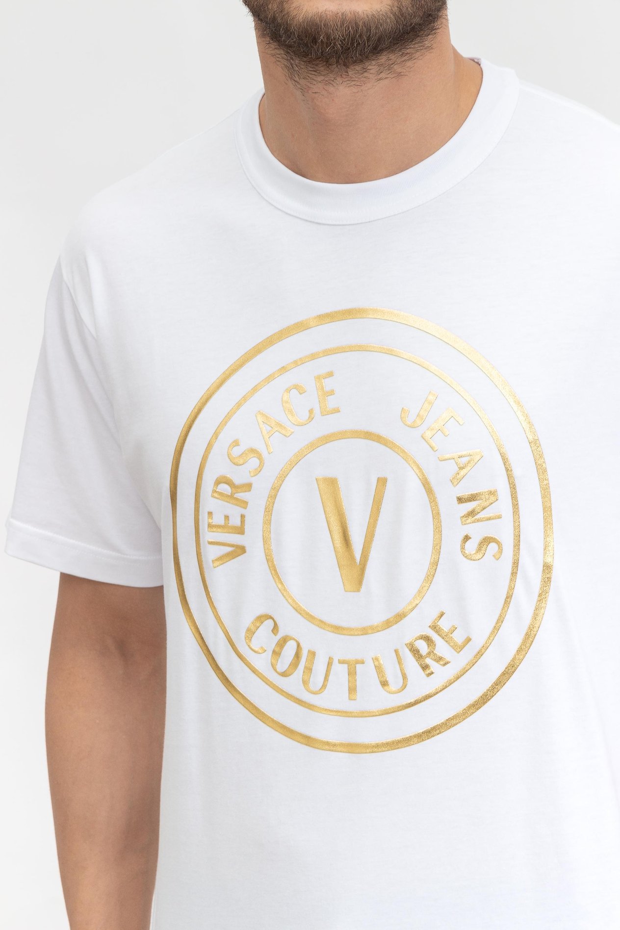 Versace Jeans Couture Erkek Bisiklet Yaka T-Shirt