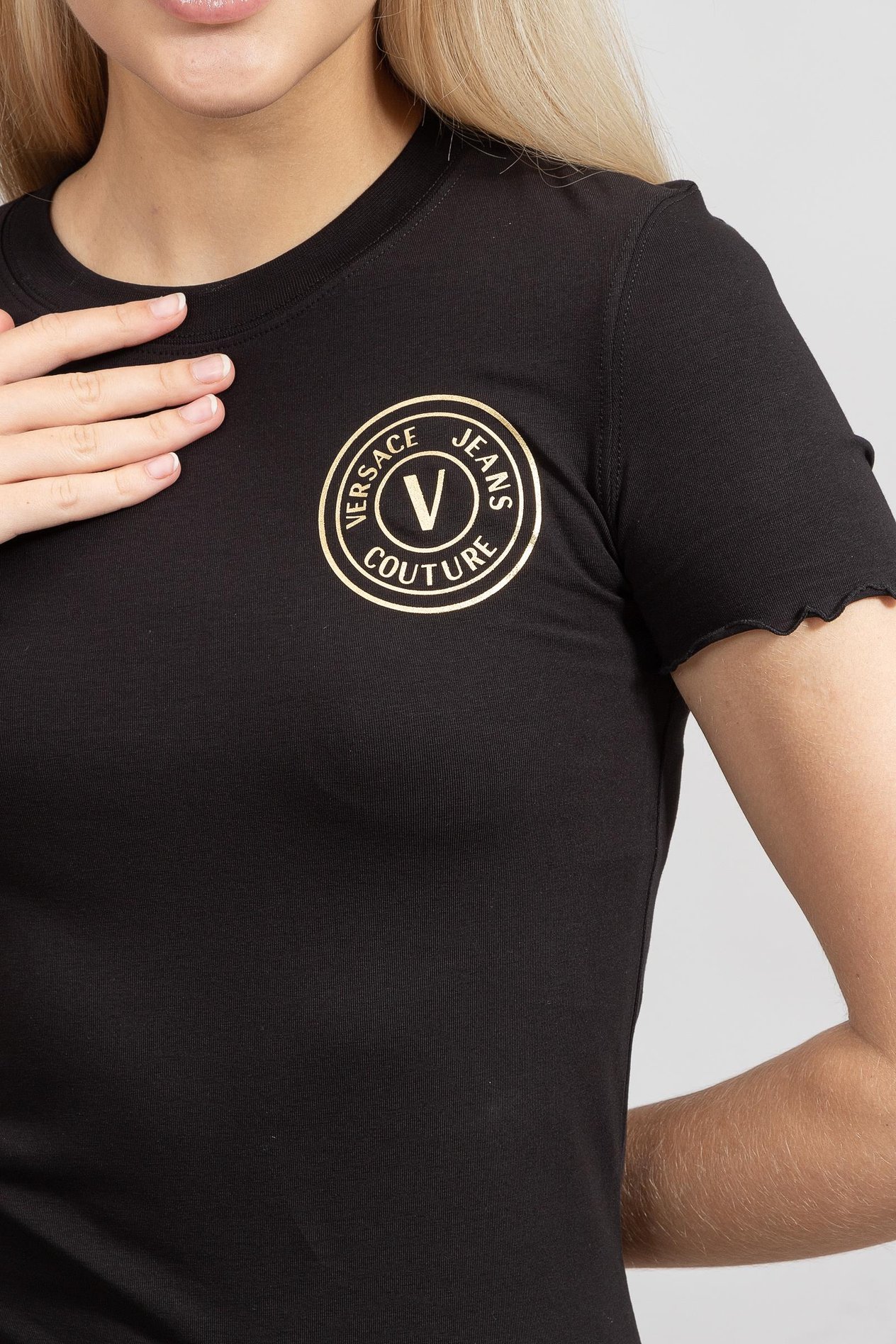Versace Jeans Couture Kadın Bisiklet Yaka T-Shirt