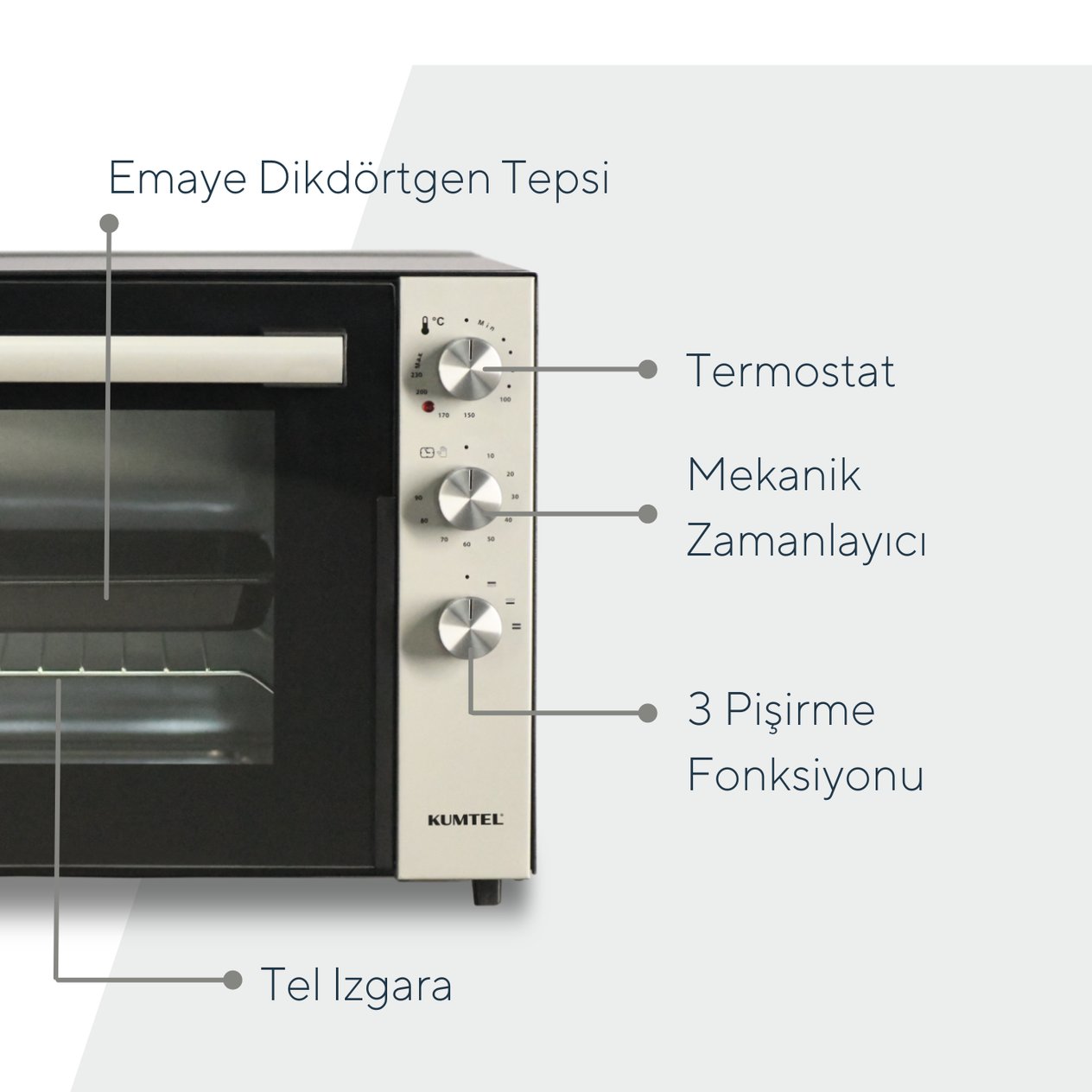 Kumtel  70 Litre Jet Mini Fırın LX-9320