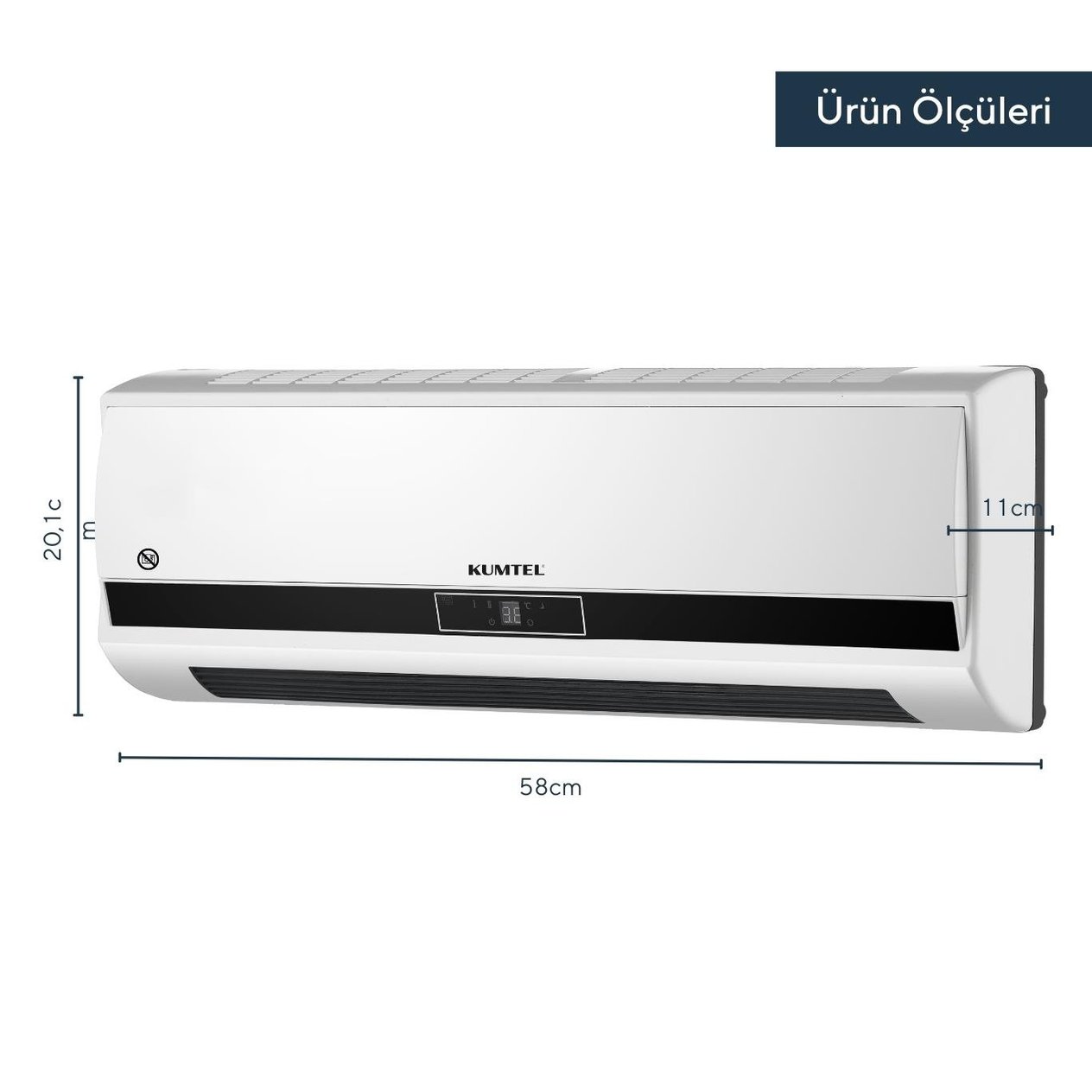 Kumtel Duvara Monte Elektrikli PTC Isıtıcı HDM-01