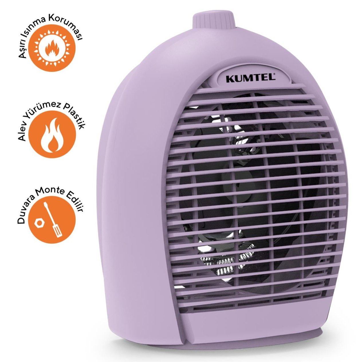 Kumtel Fanlı Isıtıcı 2000 W LX-6331 Lila