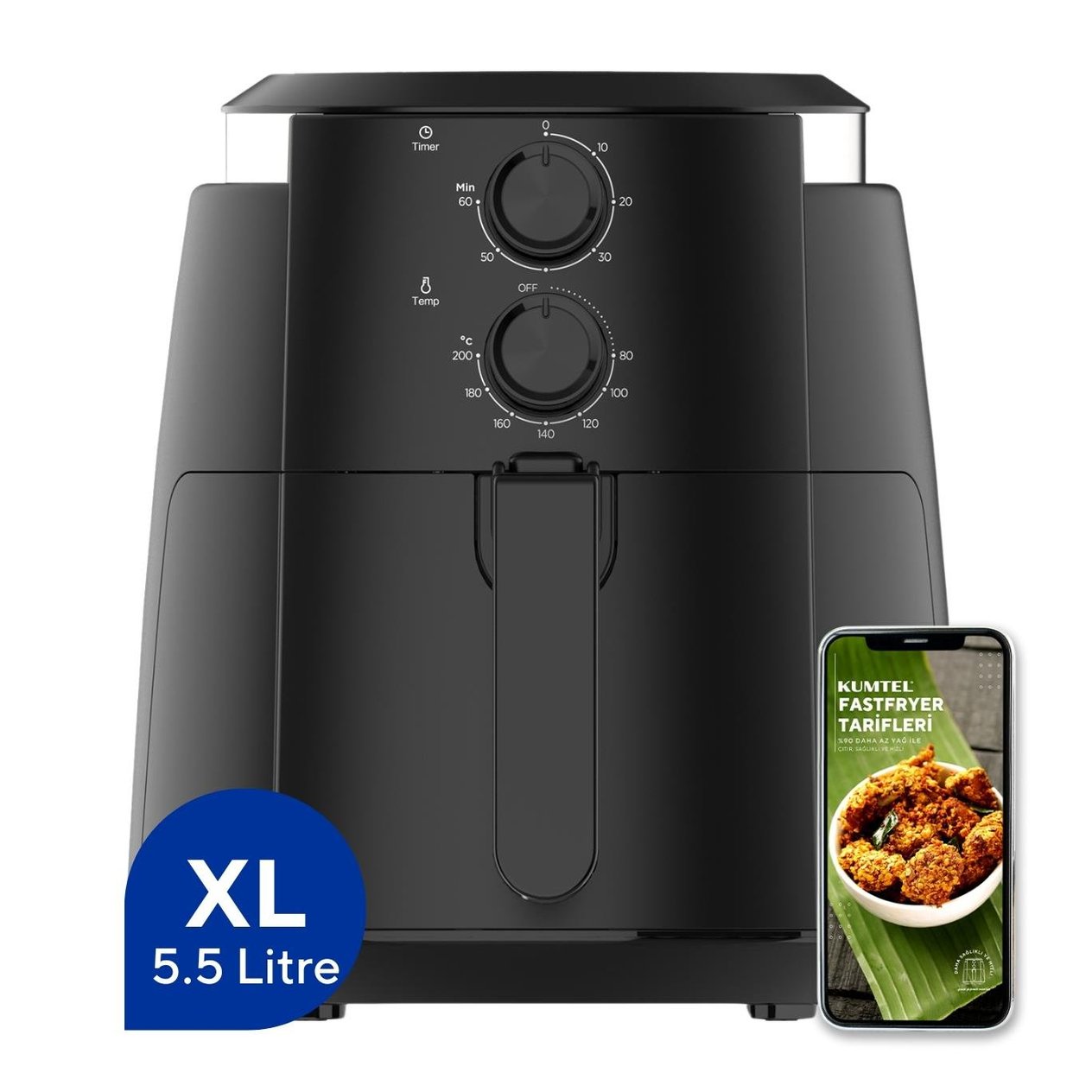 Kumtel XL Fastfryer (Yağsız Fritöz Airfryer) HAF-01