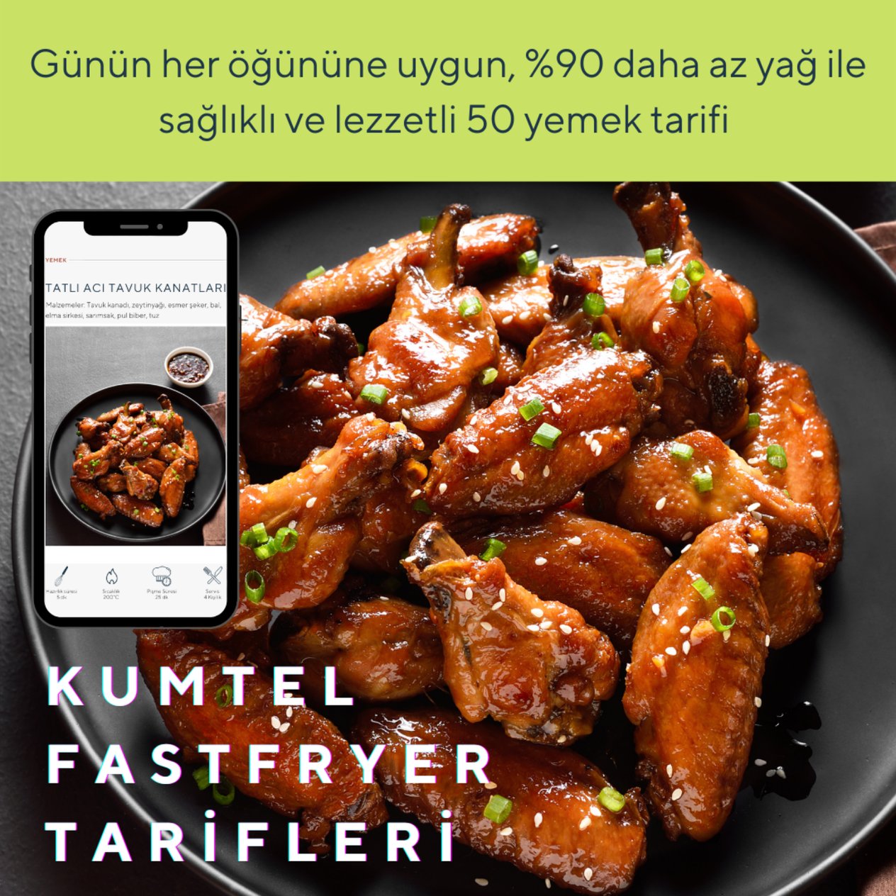 Kumtel XL Fastfryer (Yağsız Fritöz Airfryer)