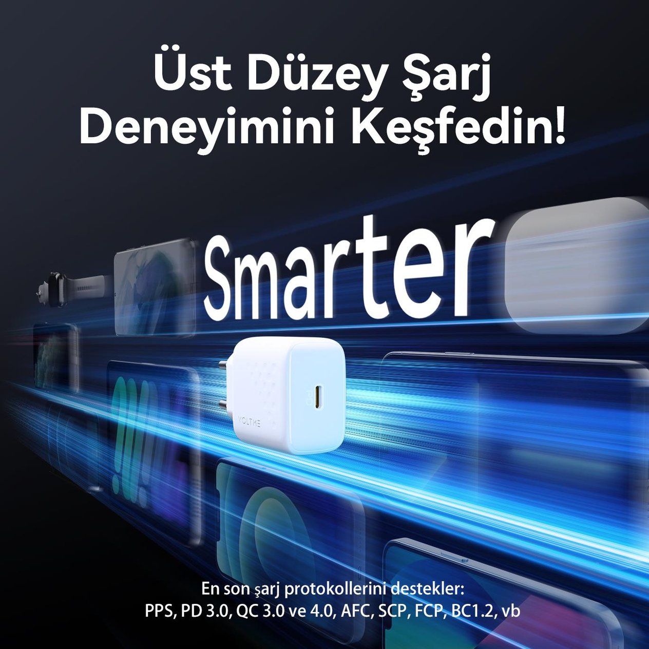 VOLTME V2018 Revo Beyaz 20W C Şarj Cihazı