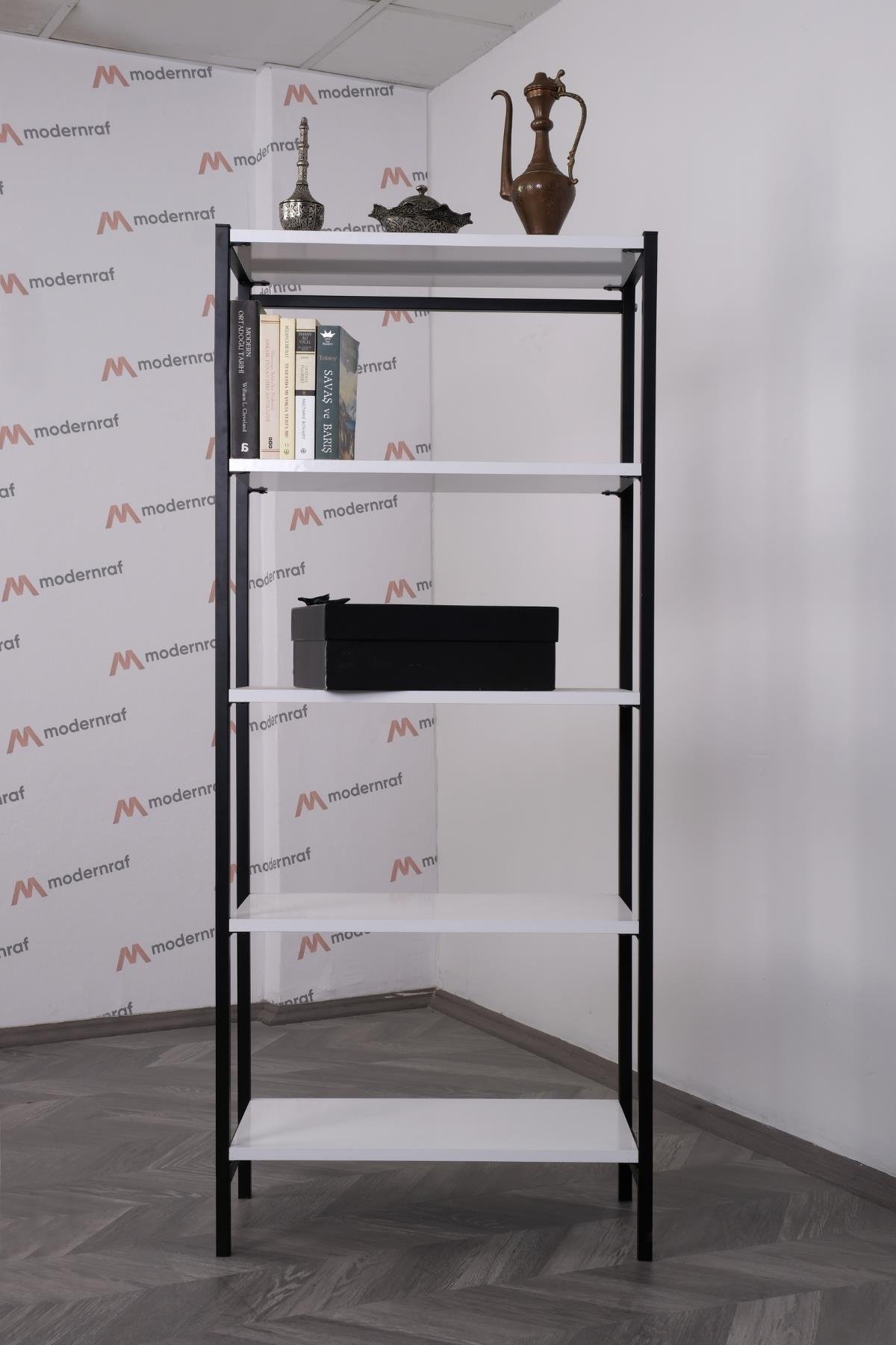 Metal Kitaplık 5 Raflı Çok Amaçlı Dosya Kitap Rafı