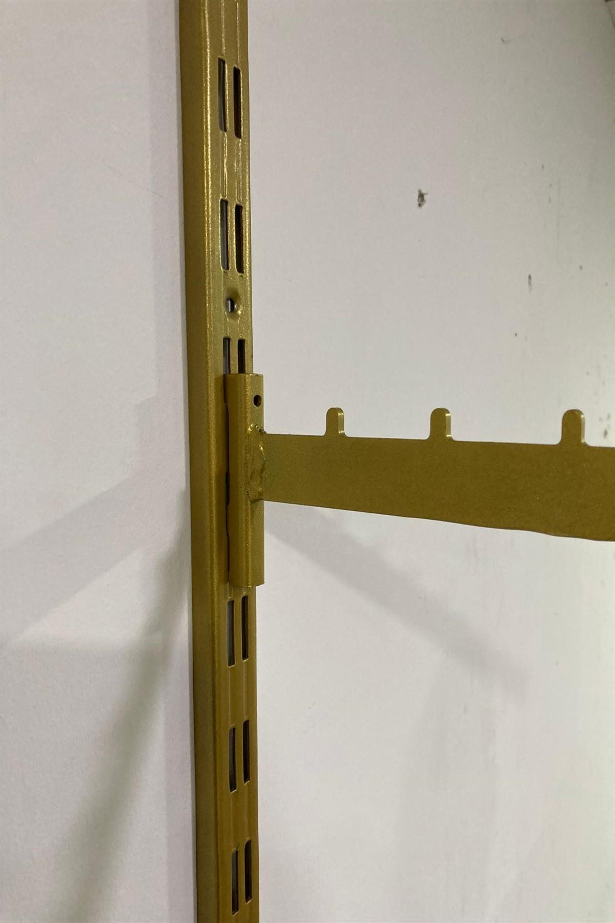 Tırnaklı Lazer Kesim Düz Gold Baston 