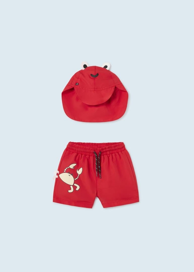 01642 MAYORAL ERKEK BEBEK ŞAPKALI MAYO SET