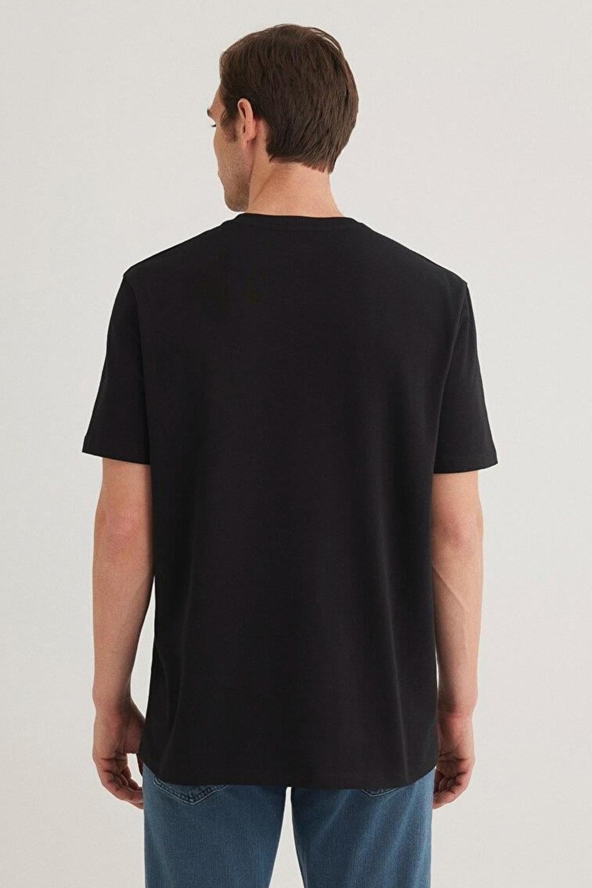 Stretch Siyah Basic Tişört