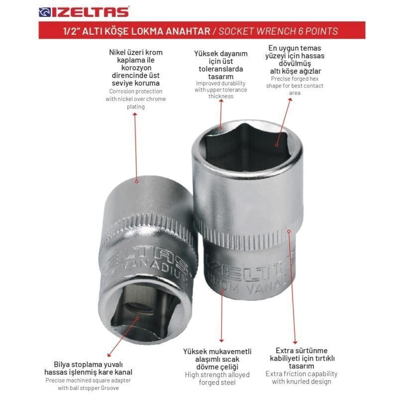 İzeltaş 11 mm. 1/2