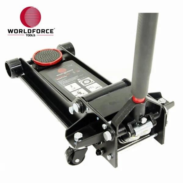 Worldforce Hidrolik Düşük Profil 5 Ton Arabalı Kriko Çift Pistonlu 11128