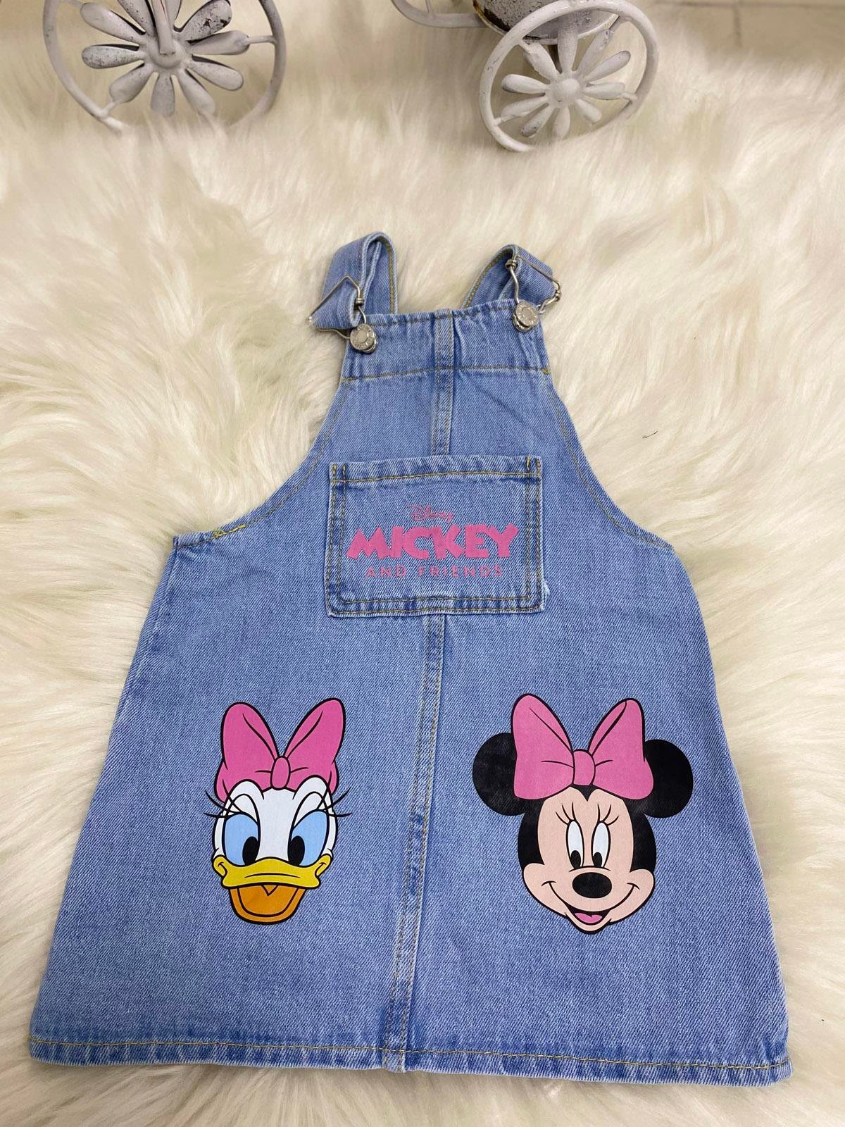  Mickey and Friend Kız Çocuk Jean Jile Mavi (2-8 Yaş)