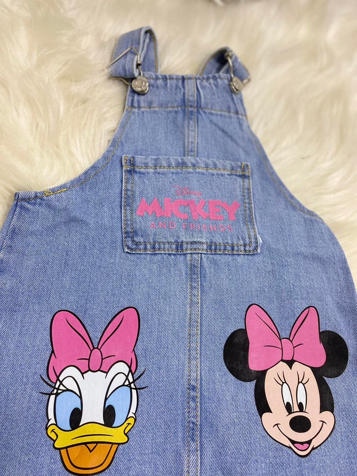 Mickey and Friend Kız Çocuk Jean Jile Mavi (2-8 Yaş)