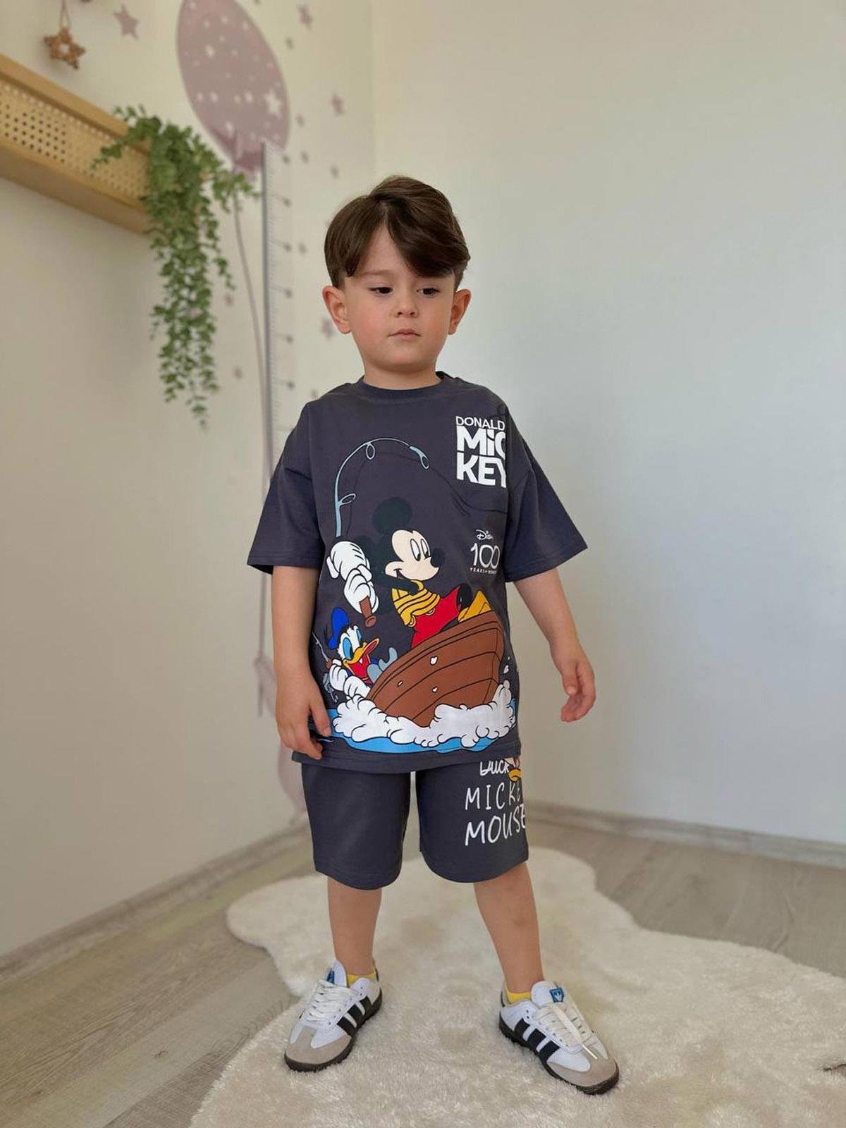 Mickey Donald Duck Şortlu İkili Takım (3-10 Yaş)