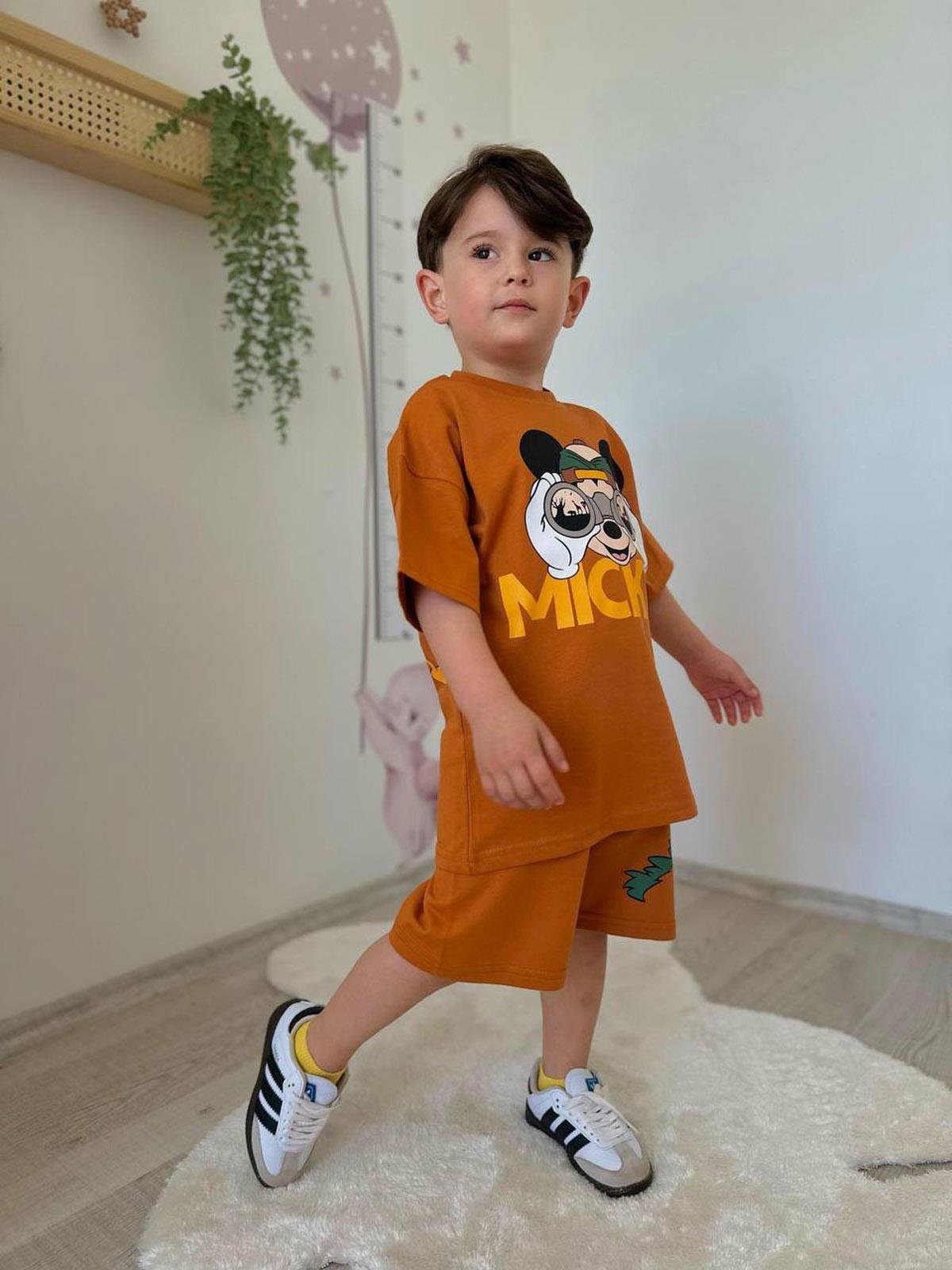 Mickey Şortlu İkili Takım (3-10 Yaş)