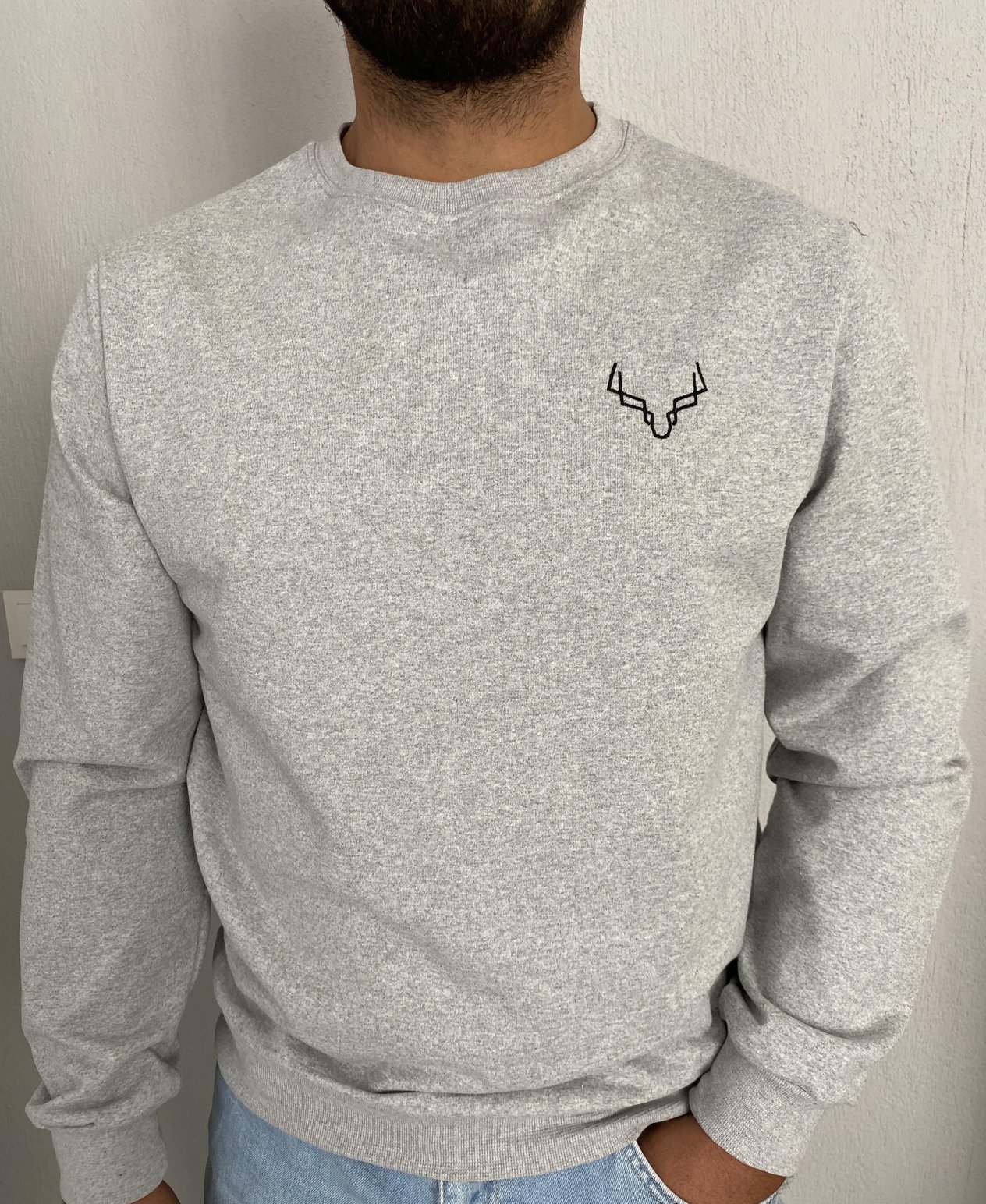 Geyik Nakışlı Sweatshirt