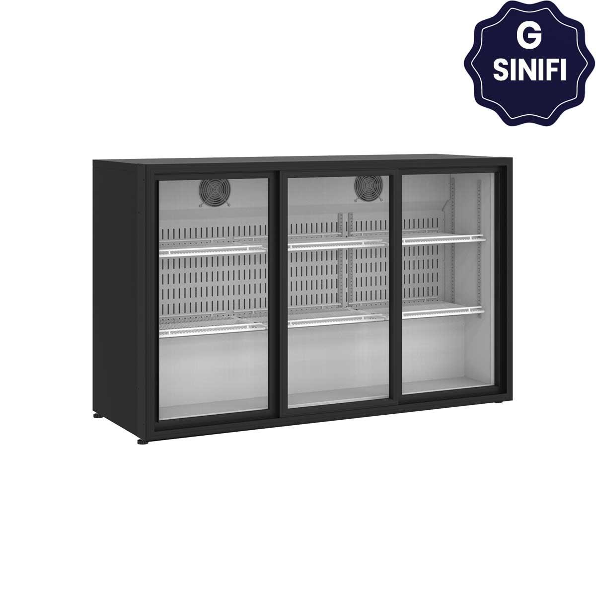 Şenocak Bar Arkası Şişe Soğutucu, 3 Kapılı Sürgülü S 330 BB DD