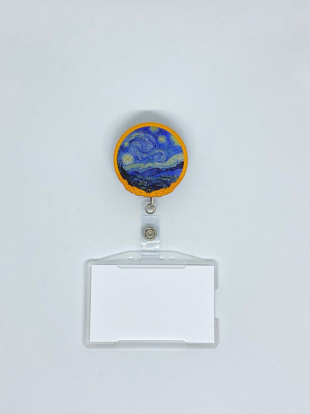 Van Gogh Tablo Temalı Yoyo Kartlık Yoyo Yaka Kartlığı