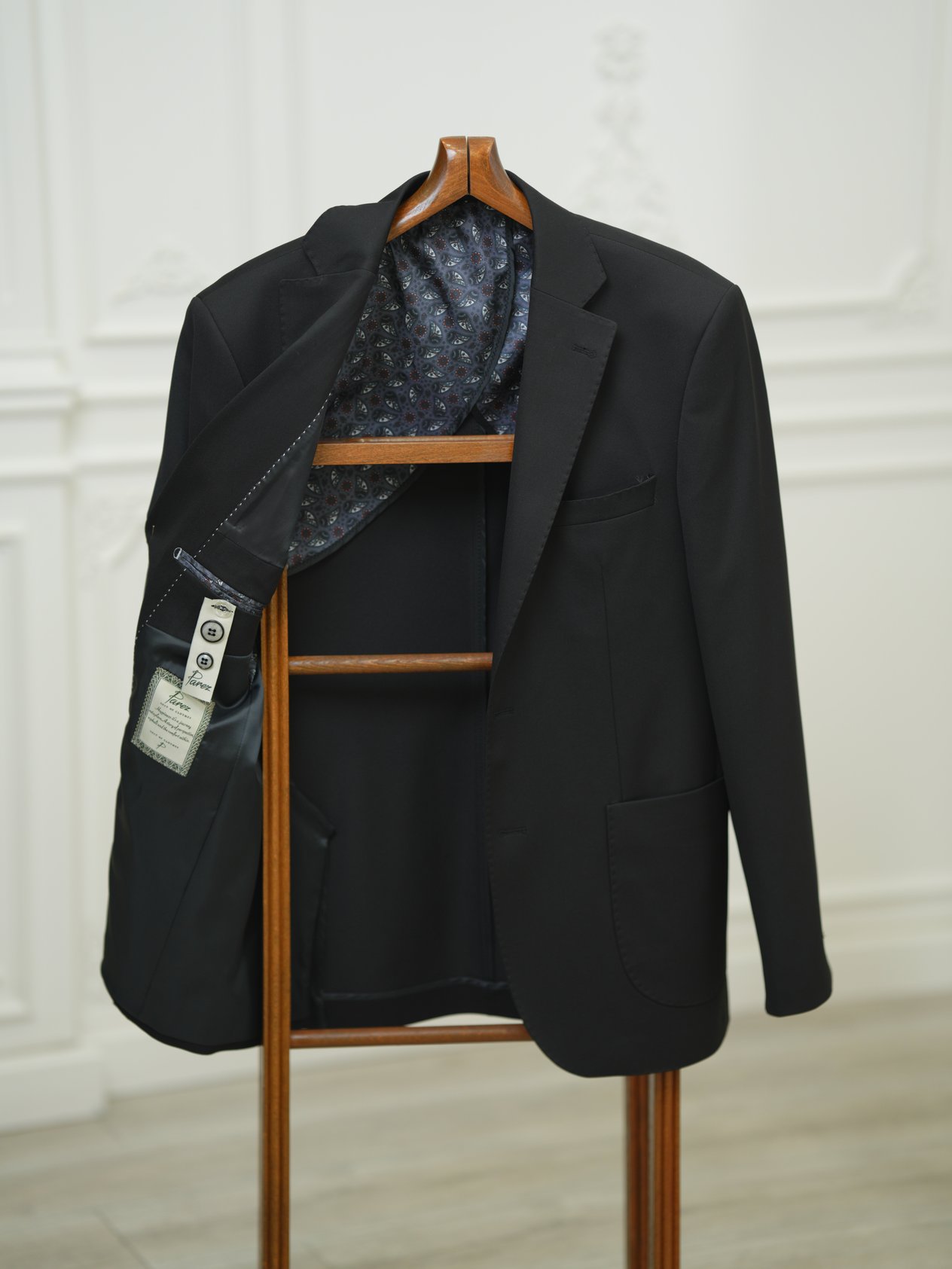 Erkek Premium İtalyan Stil Slim Fit Erkek Punto Dikişli Torba Cepli Yarım Astarlı Ceket - Siyah