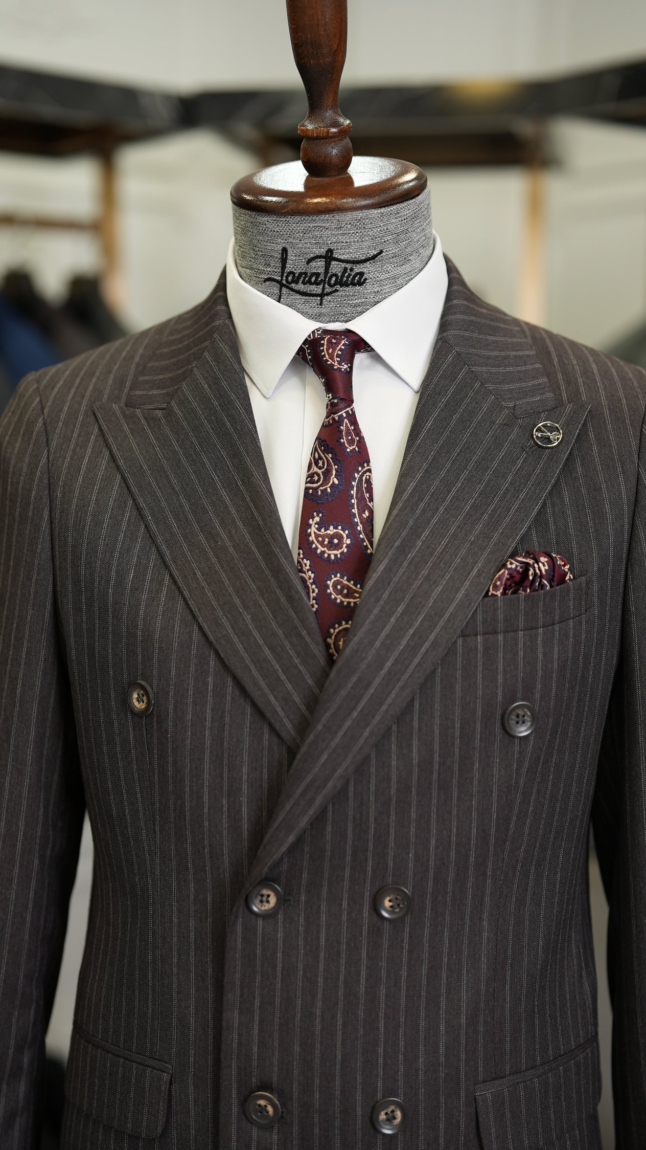 Erkek Slim Fit Takım Elbise Ceket Pantolon - Bordo