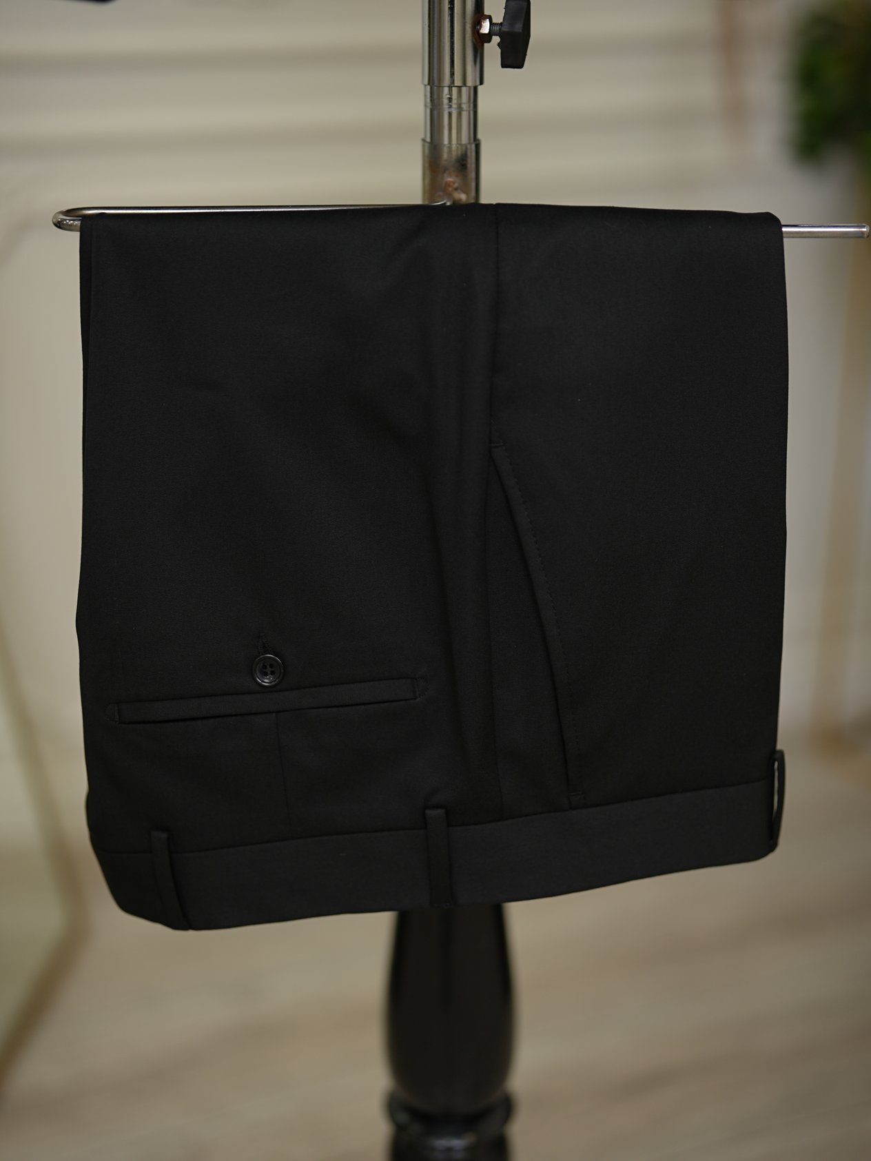 Erkek Smokin Damatlık Kırlangıç Yaka İtalyan Stil Slim Fit Ceket Yelek Pantolon Papyon-Siyah-Siyah