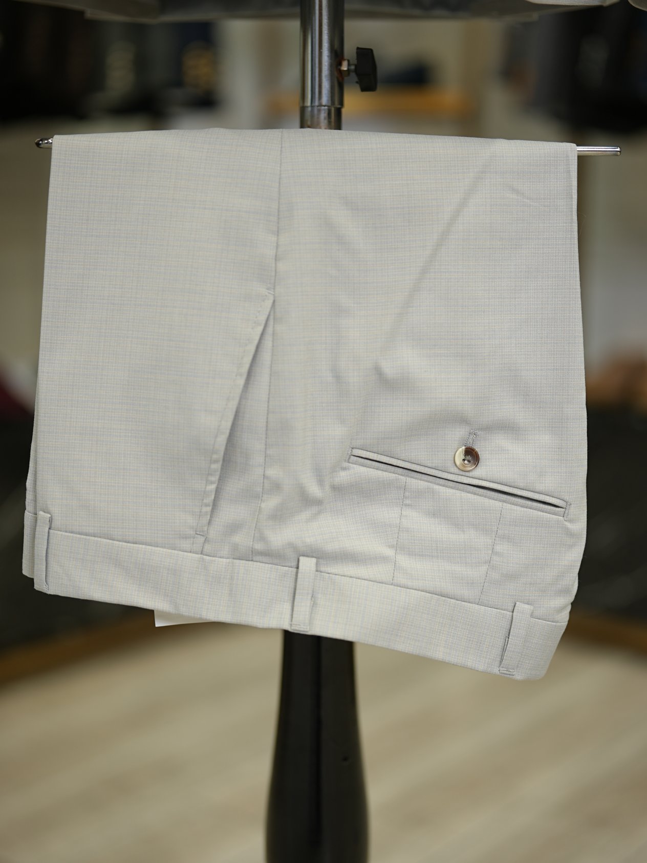 Erkek Takım Elbise Kırlangıç Yaka İtalyan Stil Slim Fit Ceket Yelek Pantolon - Açık gri