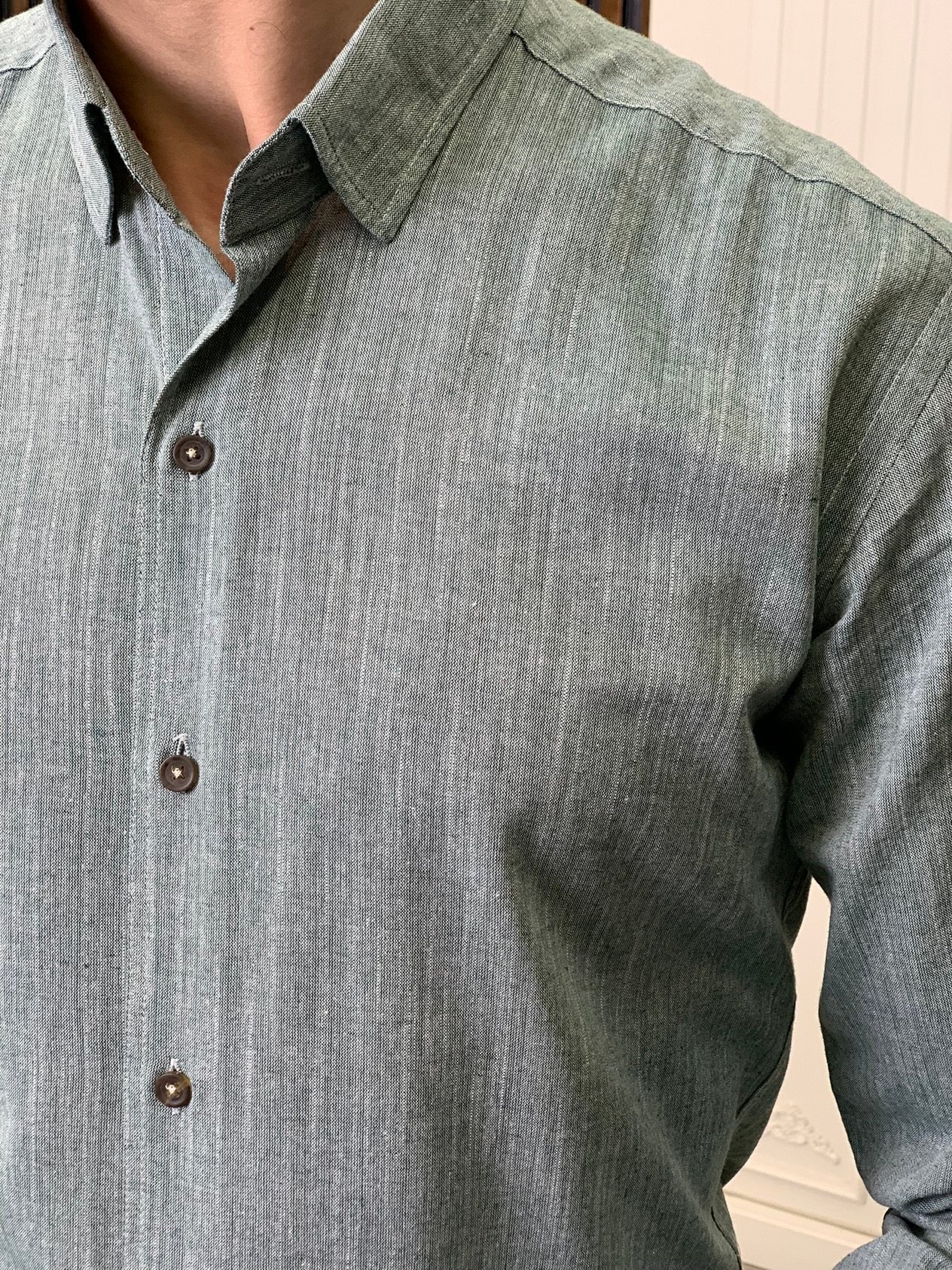 Slim Fit İtalyan Kesim Erkek Gömlek-Lacivert
