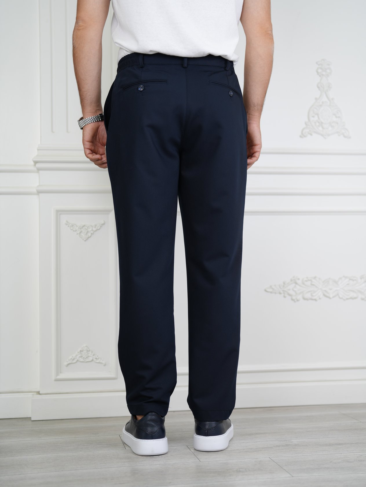 YÜKSEK BEL İTALYAN STİL JOGGER PANTOLON - Lacivert