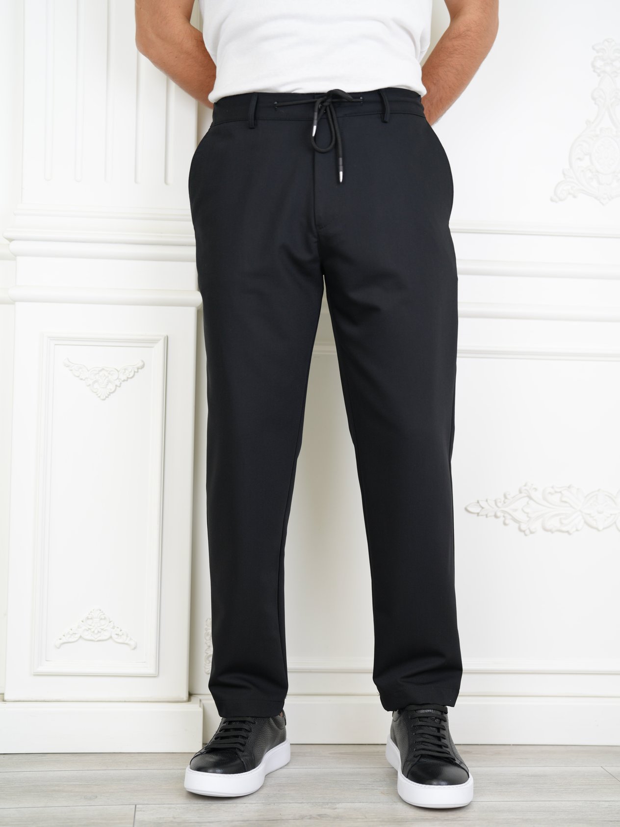 YÜKSEK BEL İTALYAN STİL JOGGER PANTOLON - Siyah