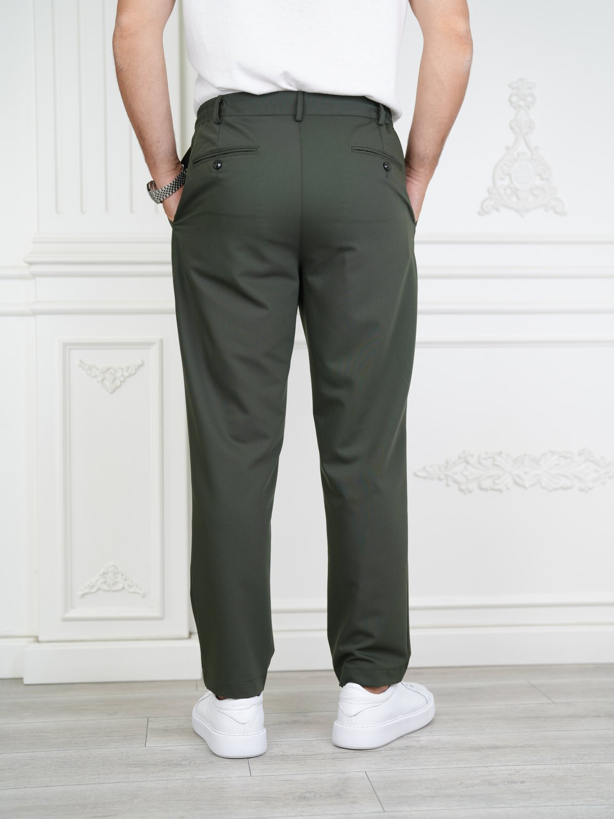 YÜKSEK BEL İTALYAN STİL JOGGER PANTOLON - Haki