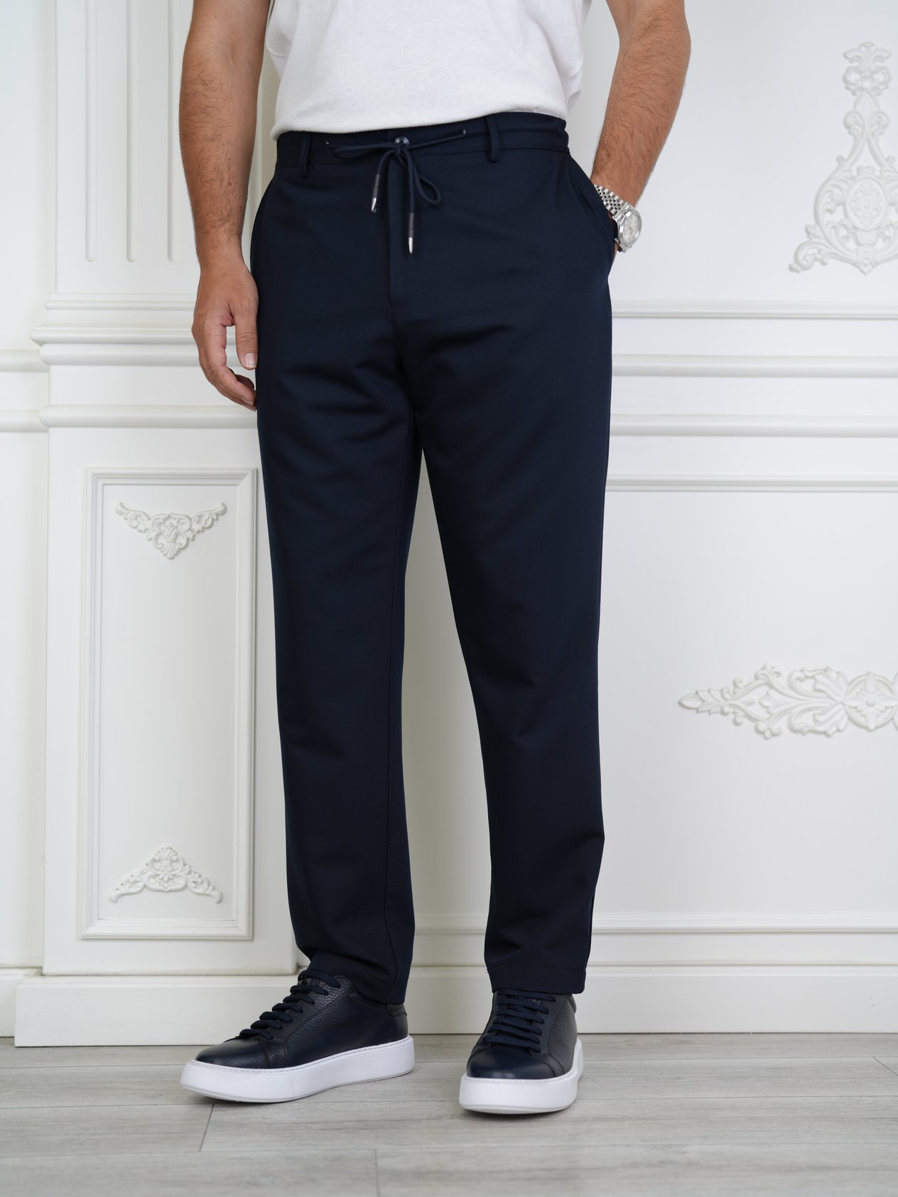 YÜKSEK BEL İTALYAN STİL JOGGER PANTOLON - Lacivert