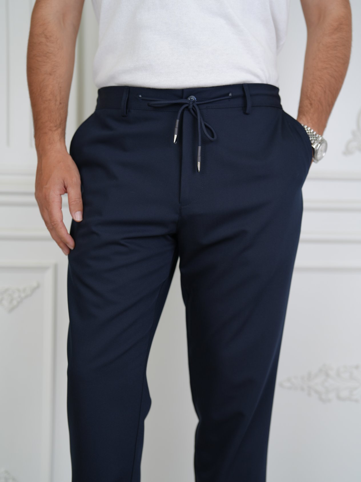 YÜKSEK BEL İTALYAN STİL JOGGER PANTOLON - Lacivert