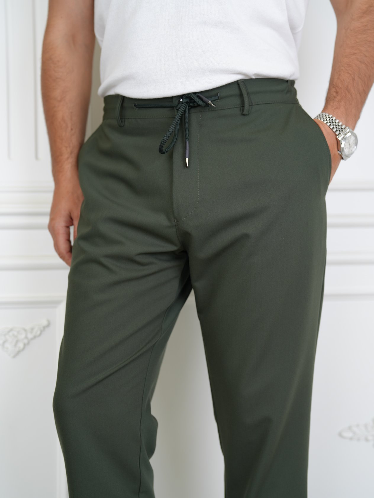 YÜKSEK BEL İTALYAN STİL JOGGER PANTOLON - Haki
