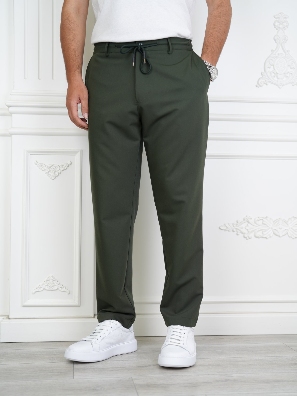 YÜKSEK BEL İTALYAN STİL JOGGER PANTOLON - Haki