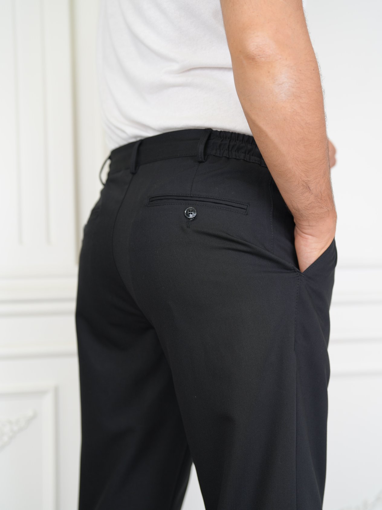 YÜKSEK BEL İTALYAN STİL JOGGER PANTOLON - Siyah