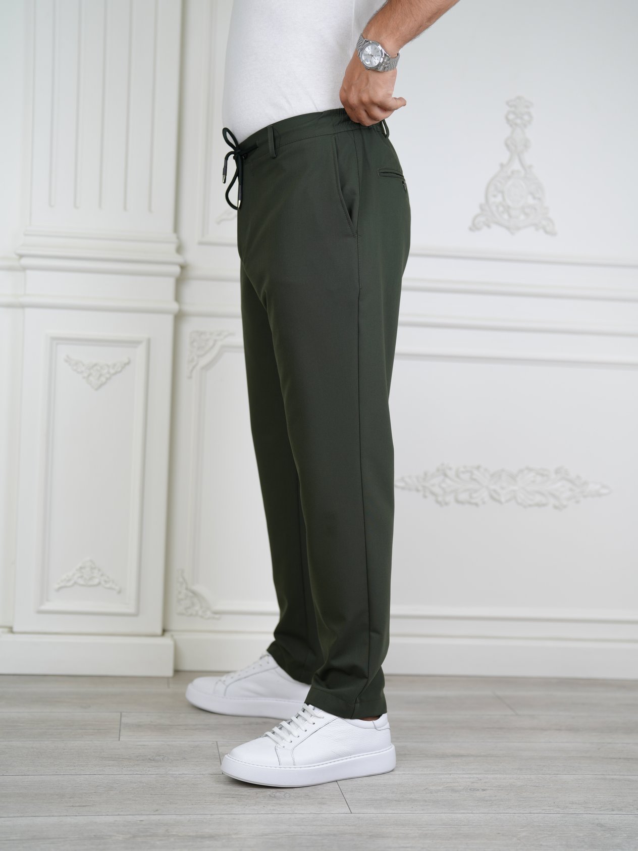 YÜKSEK BEL İTALYAN STİL JOGGER PANTOLON - Haki