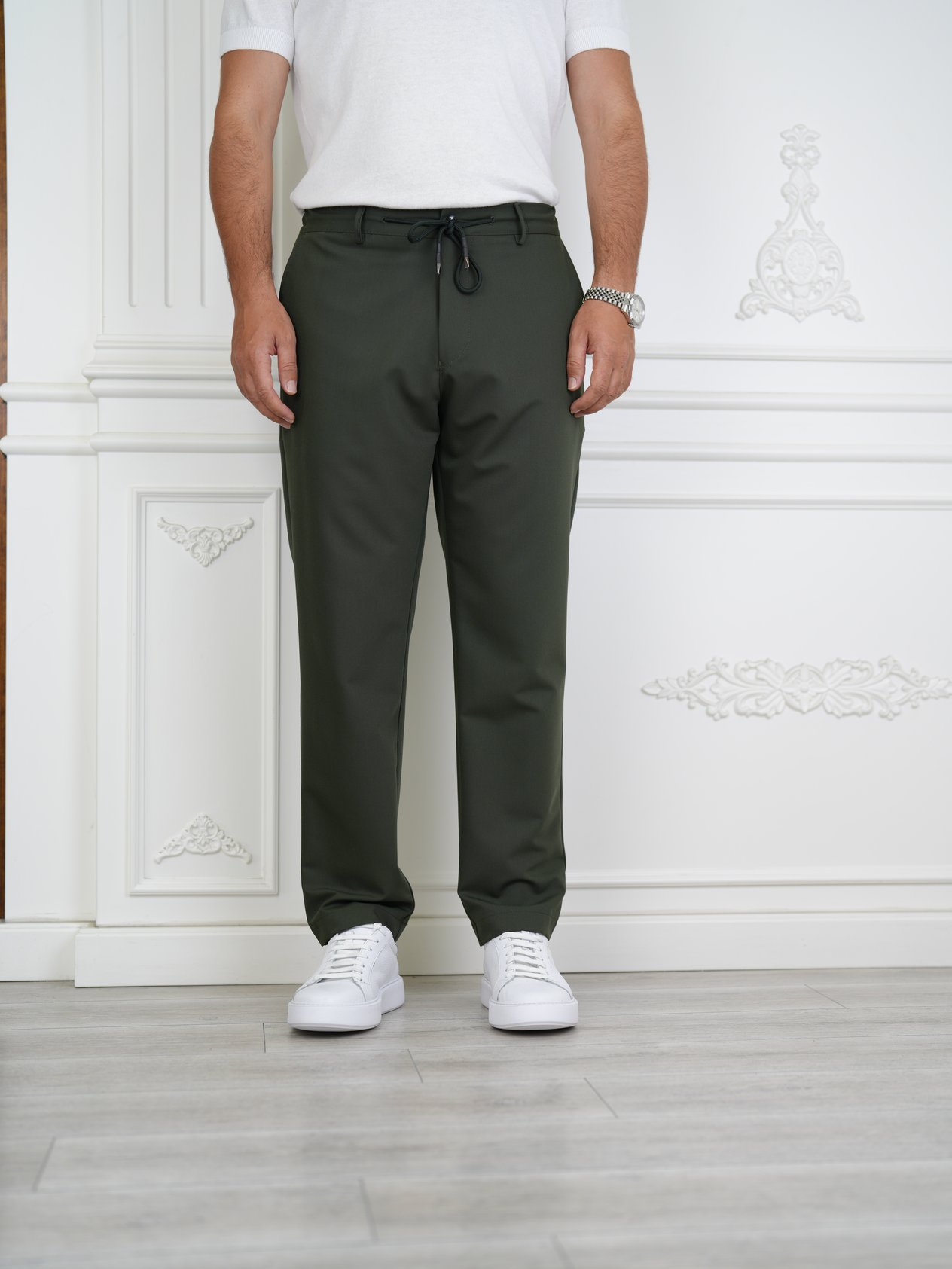 YÜKSEK BEL İTALYAN STİL JOGGER PANTOLON - Haki