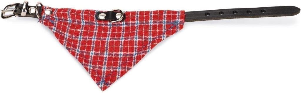 Karlıe Deri Bandanalı Boyun Tasması 27cm Kırmızı