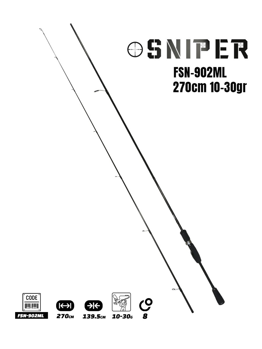 Fujin Sniper 270cm 10-30gr Spin Kamış FSN-902ML
