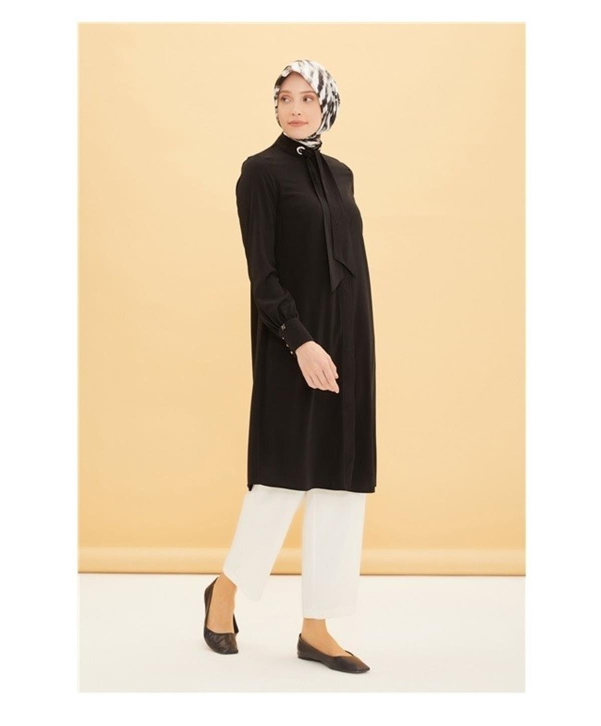 22YT468-1 Armine Trend Tunik Siyah