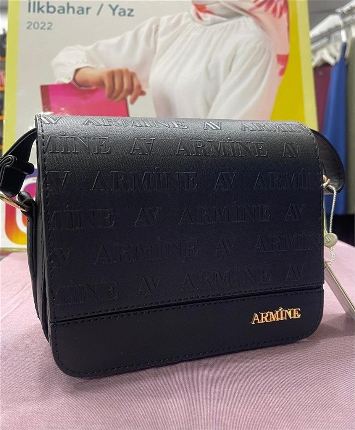 Armine 331 Bayan Çanta Siyah Lazer