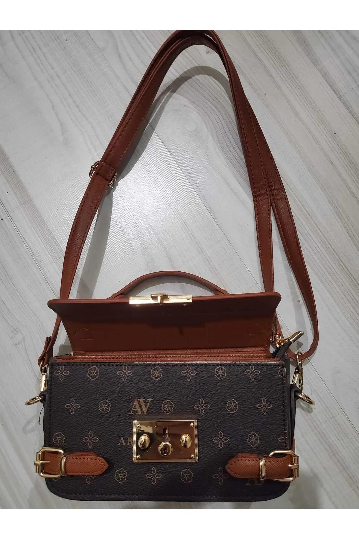 Armine 359 Kahve Baskılı Kadın Çanta