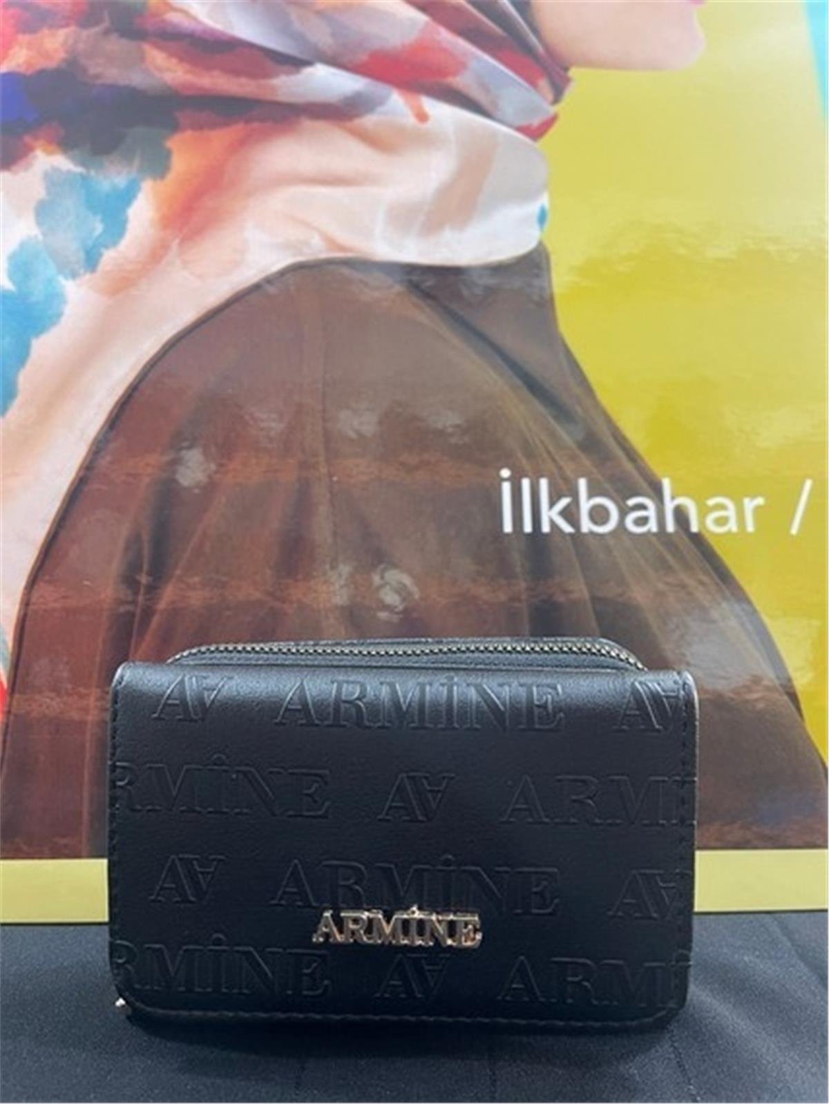 Armine C11 Bayan Cüzdan Siyah Lazer