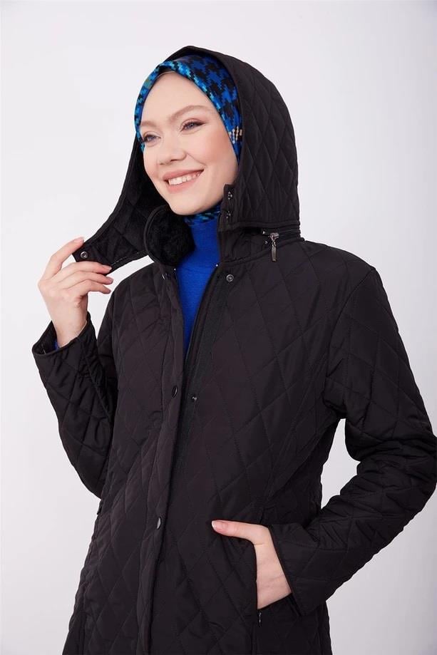 Armine Kapitone Mont 23Kd8802 Siyah
