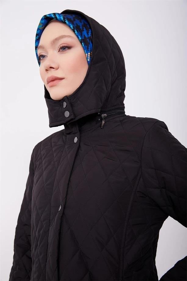 Armine Kapitone Mont 23Kd8802 Siyah