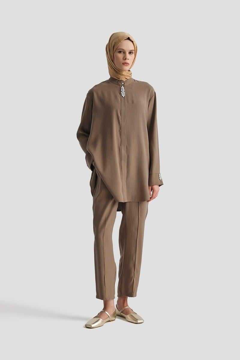 Armine TREND Asimetrik Kesim Bayan Takım Vizon 25YT6108