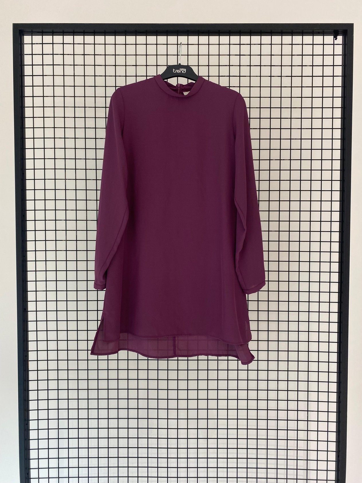 Armine TREND Asimetrik Kesim Kurtarıcı Tunik Mürdüm 25YT411
