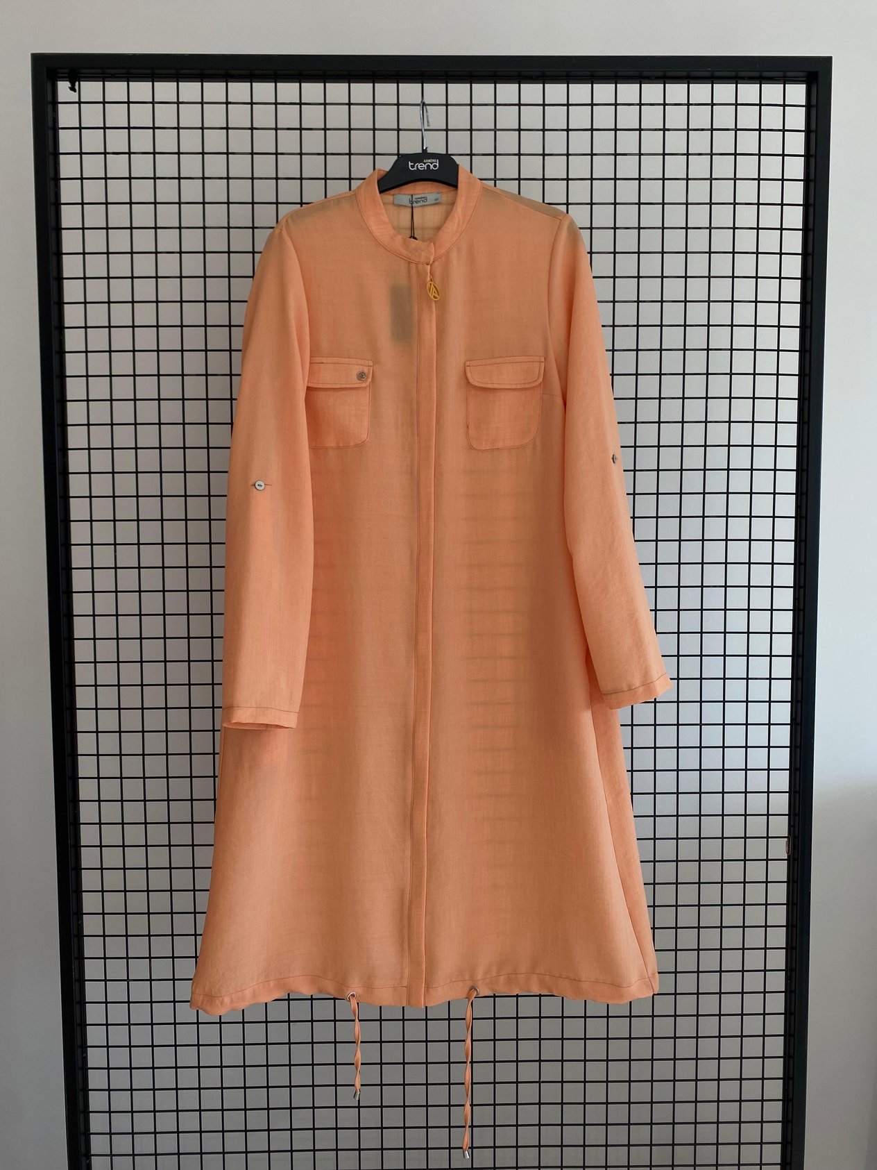 Armine TREND Boydan Fermuarlı Tunik Somon 25YT4138