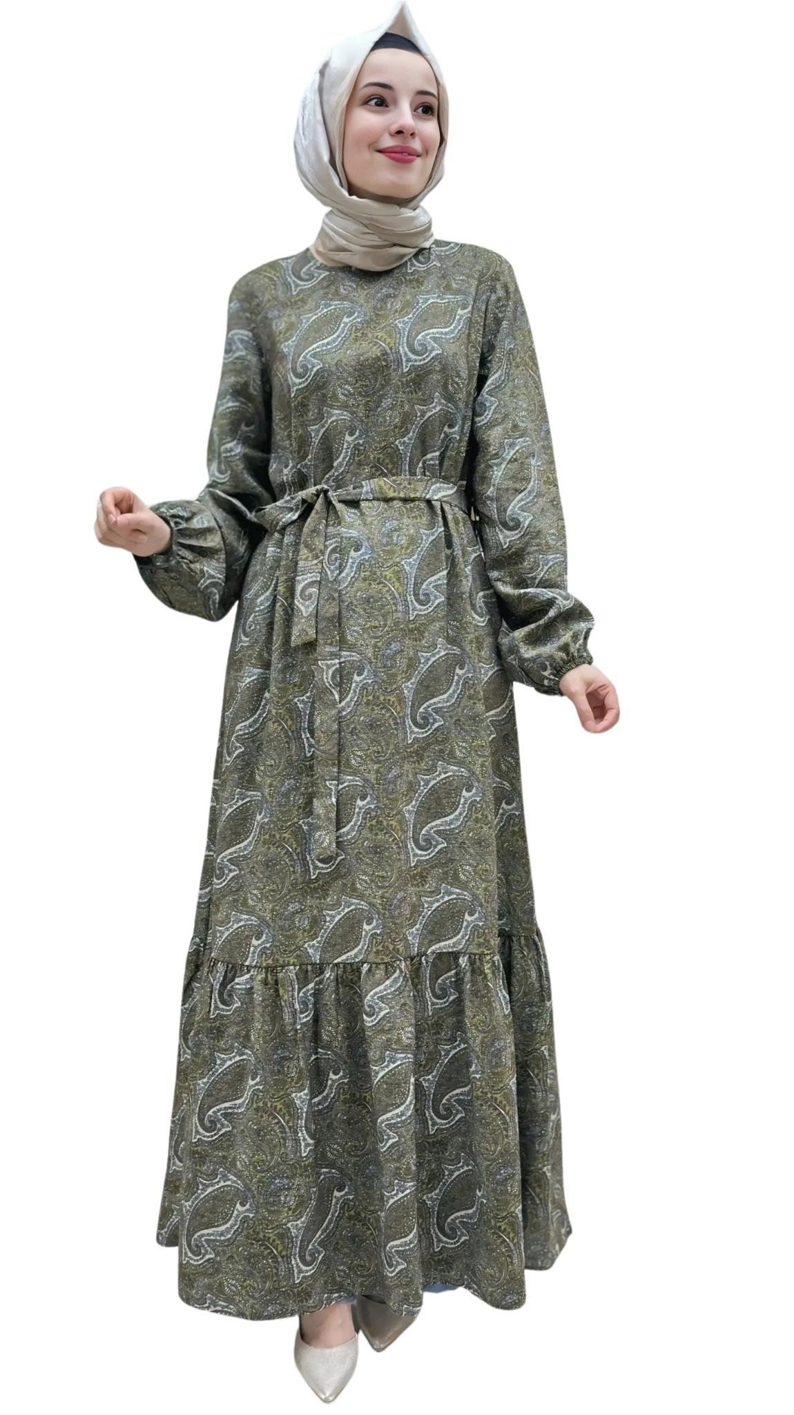 Armine TREND Elbise Yağ Yeşili 25YT935