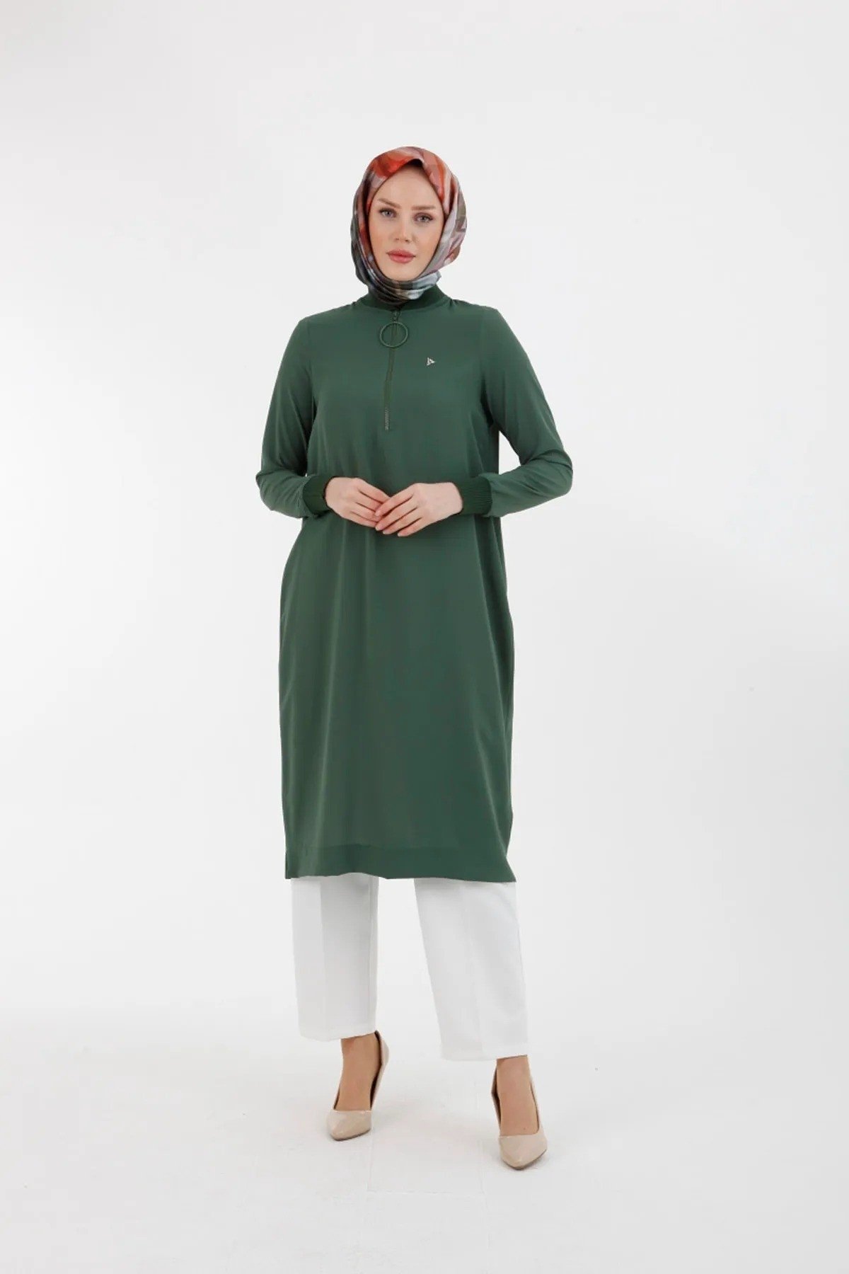 Armine Trend Halkalı Tunik 23YT424 Yeşil